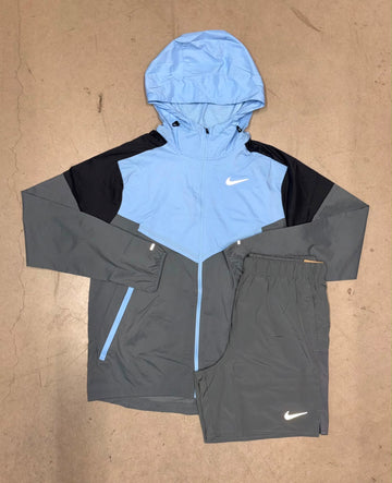 Nike Sky Blue/Navy Jacket and Short Set