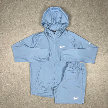 Nike Light Blue Jacket and Short Set