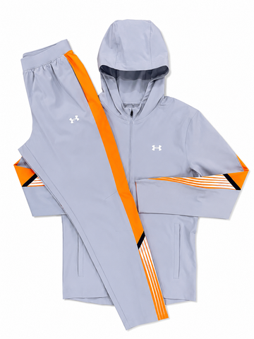 Under Armour Light Grey & Orange Tracksuit
