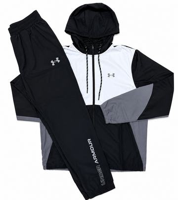 Under Armour Black, White & Grey Tracksuit