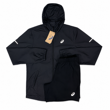 Asics Black Jacket & Short Set