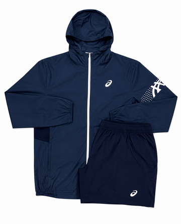 Asics Navy Jacket & Short Set