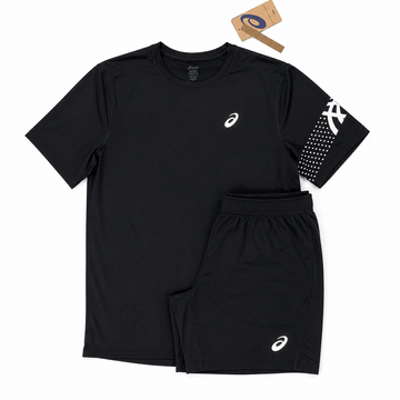 Asics Black Short Set