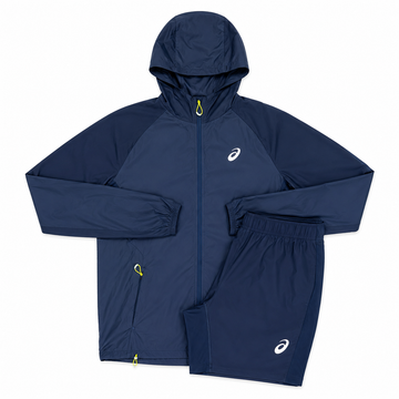 Asics Navy Jacket & Short Set