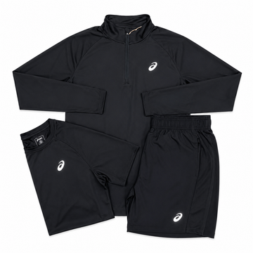 Asics Black 3 Piece Q Zip Set