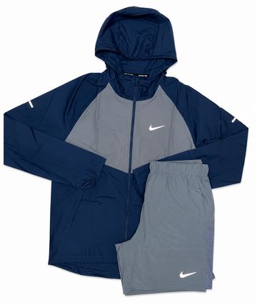Nike Navy Grey Jacket & Short Set