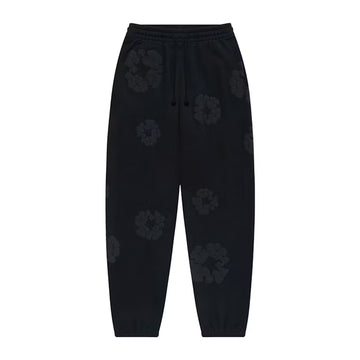 Denim Tears Cotton Wreath Sweatpants Black Monochrome
